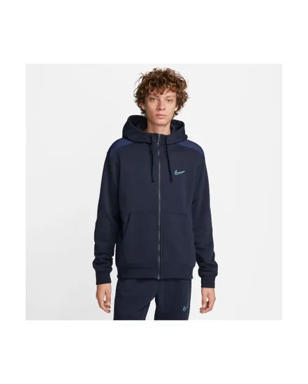 Sweat à zip capuche Homme M NSW SP FLC FZ HOODIE BB Bleu