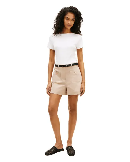 T-shirt Femme Gold Button Slim SS