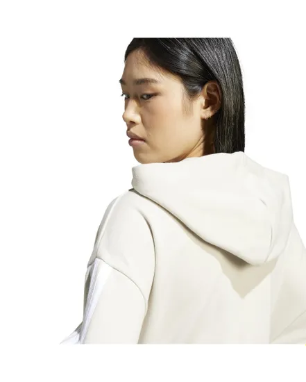Sweat zip à capuche Femme W 3S FT FZ HD Beige