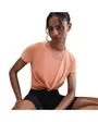 T-shirt Femme W NK ONE CLSC DF TWST SS TP WT Orange