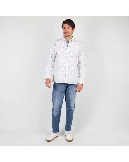 CHEMISE MANCHES LONGUES MICROPRINT Homme Blanc