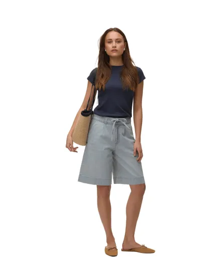 Short Jean Femme Vmaria Long Belt Denim Shorts Mix