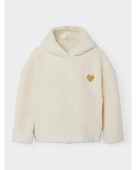 NKFODINE LS TEDDY PULLOVER WH PS