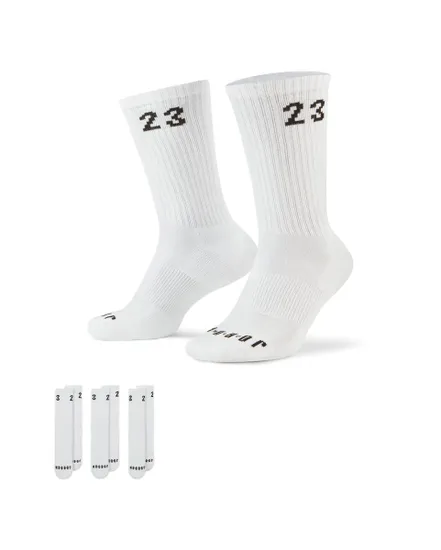 Lot de 3 paires de chaussettes Unisexe U J ESSENTIAL CREW 3PR -  144 Blanc