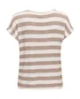 T-shirt manches courtes Femme ONLLIRA LIFE S/S V-NECK TOP JRS NOOS Marron