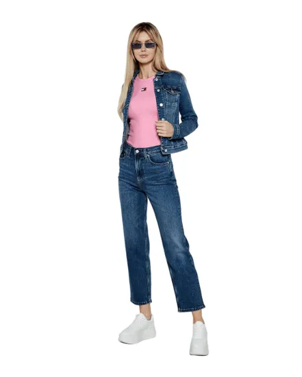 T-shirt manches longues Femme SLIM LS BADGE TE Rose Pale