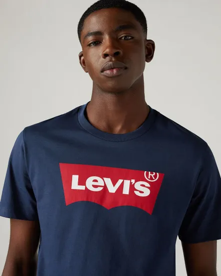 T-shirt Homme GRAPHIC SET-IN NECK Bleu