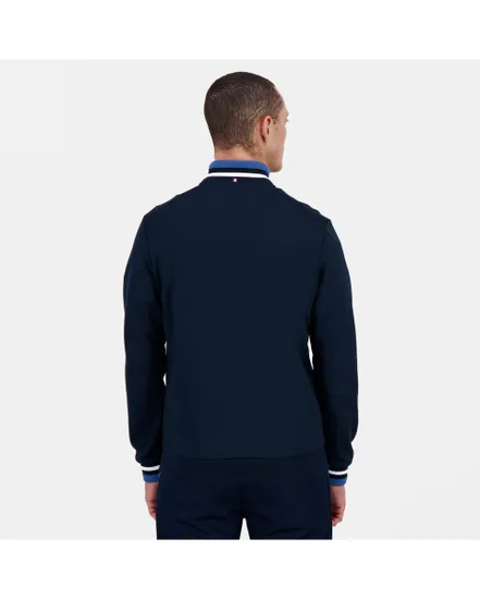 Sweat zip HERITAGE Homme Bleu
