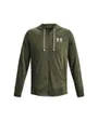 Sweat zippé à capuche Homme UA RIVAL TERRY LC FZ Vert