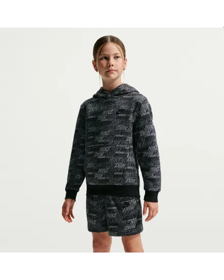 Sweat Enfant K NSW CLUB FLC PO HDY AOP Gris