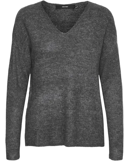 Pull Femme VMCREWLEFILE LS V-NECK BLOUSE NOOS