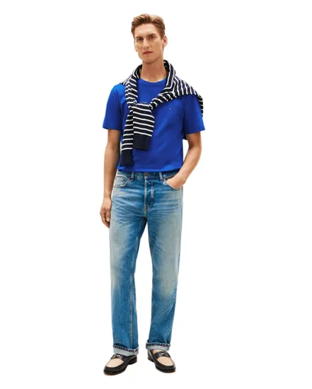 T-shirt col rond Homme ESS SEASONAL REG FIT SOLID TEE Bleu Marine/Écru