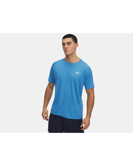 T-Shirt Homme UA TECH TEXTURED SS Bleu