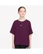 T-shirt Fille G NSW TEE BOXY ESSNTL LBR Bordeaux