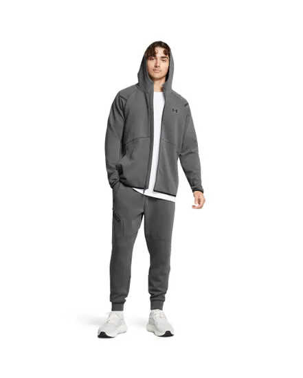 Veste zip à capuche Homme UA UNSTOPPABLE FLC FZ HD EU Gris