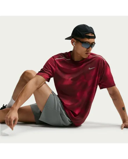 T-shirt Homme M NK DF UV MILER AOP SS Rouge