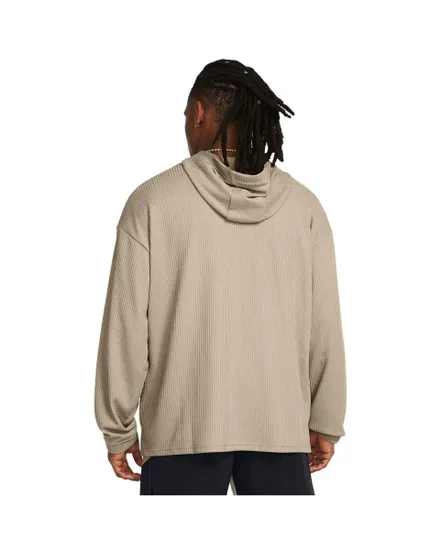 Sweat à capuche Homme UA RIVAL WAFFLE HOODIE Beige