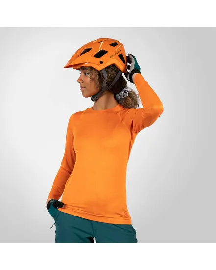 Maillot manches courtes Femme SINGLETRACK Orange