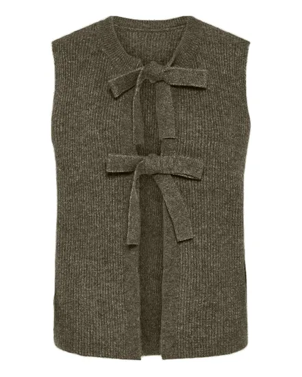 Gilet Femme Pcsilly Sl Rev Tie Vest