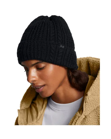 Bonnet Femme W HALFTIME CABLE KNIT BEANIE Noir