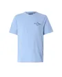 T-shirt col rond Homme OUTLINE FLAG SCRIPT Bleu
