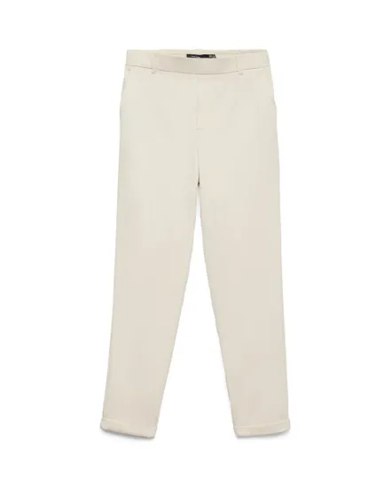 Pantalon Femme VMMAYA MW LOOSE SOLID PANT NOOS Beige