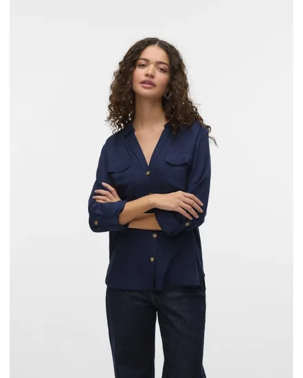 Chemise Femme VMBUMPY L/S Shirt New WVN Noos