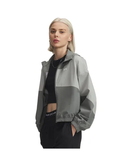 Sweat Femme UA RIVAL WOVEN JACKET Gris