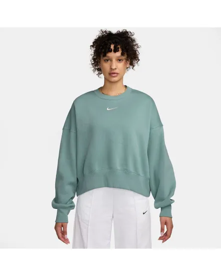 Sweat Femme W NSW PHNX FLC OOS CREW Vert