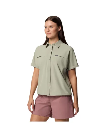 Chemise manches courtes Femme BOUNDLESS TREK SS BUTTON UP II Beige