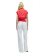Blouse Corset Femme Rouge Salsa
