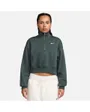 Sweat col zip Femme W NSW PHNX FLC QZ CROP Vert