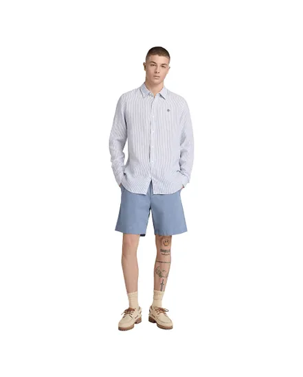 Chemise Homme Mill Brook Regular Fit Linen Striped Shirt