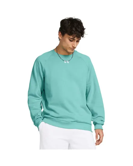 Sweatshirt Homme UA RIVAL FLEECE CREW Bleu