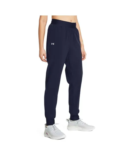 Pantalon Femme UA RIVAL HI RISE WOVEN PANT Bleu