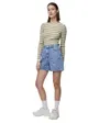 Short Jean Femme Broderie Florale