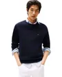 Pull col rond Homme ESSENTIAL COTTON CRE Bleu Marine