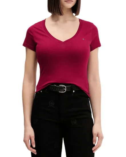 Tee-Shirt Femme Slim V-Neck Tommy Jeans