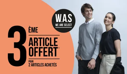 Pour 2 articles achetés, le 3ème est offert !