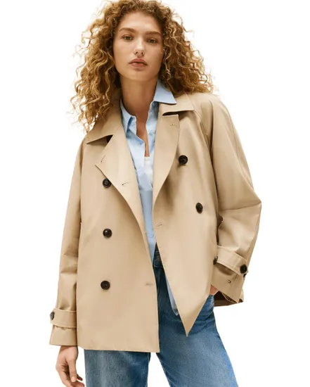 Trench Femme Tommy Hilfiger Coton Imperméable Court