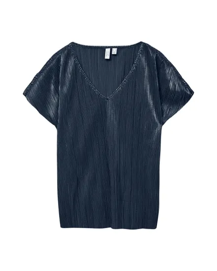 T-shirt col V Femme VMVALDOLA S/S V-NECK T-SHIRT JRS BTQ Noir