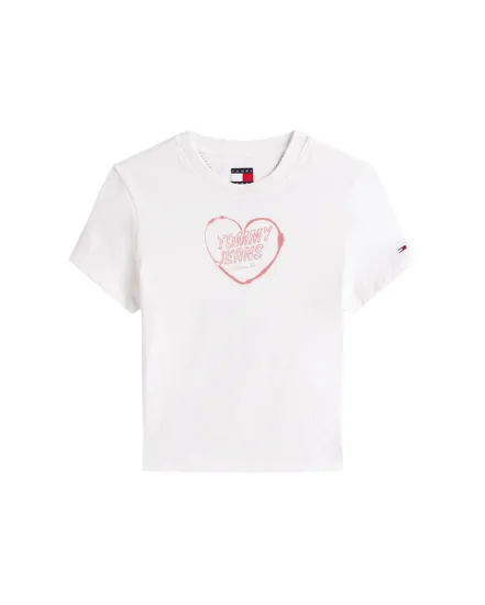 T-shirt col rond Femme SLIM SH HEART TEE Écru