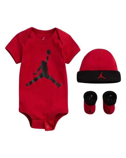 Set bébé JHN JUMPMAN HAT BDYST BOOTIE Rouge