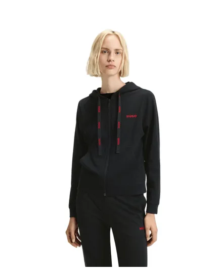 Sweat zippé à capuche Femme HUGO ID JACKET Noir