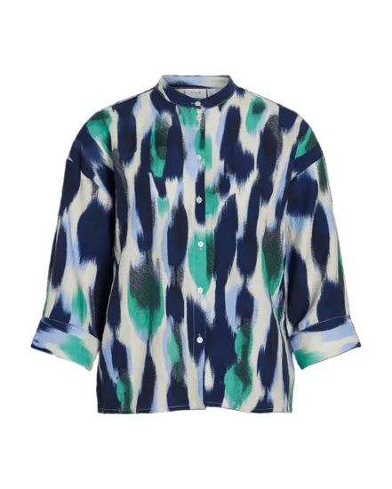 Chemisier Femme VIRANO ART 3/4 SHIRT/C29/1 Écru à motifs