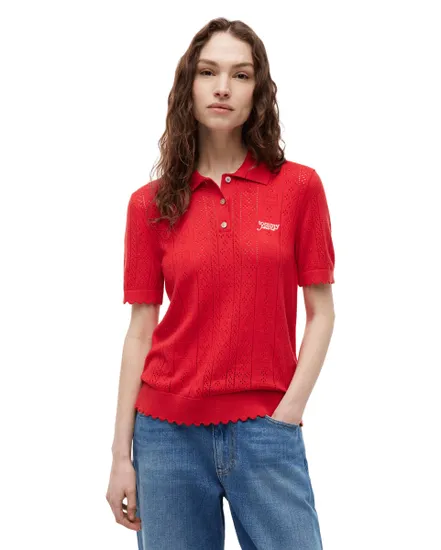 Polo Femme TJW Pointelle Polo S