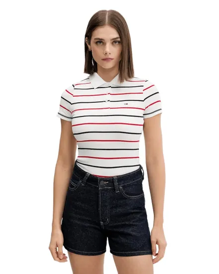 Polo Femme Slim Rib Court