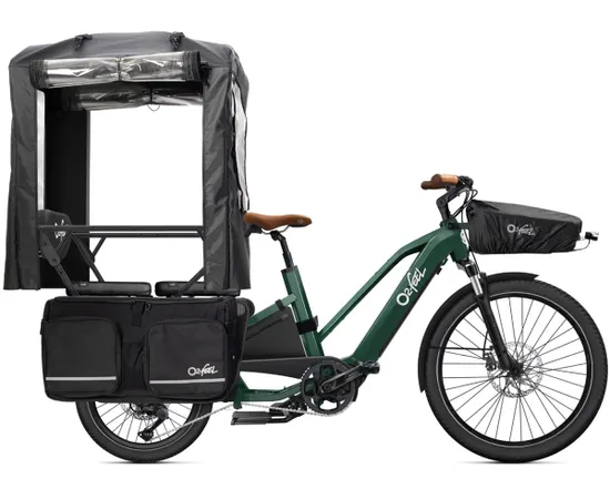 Vélo électrique cargo Unisexe EQUO 4.2 720 Wh FAMILY EXTRA PACK Vert Emeraude