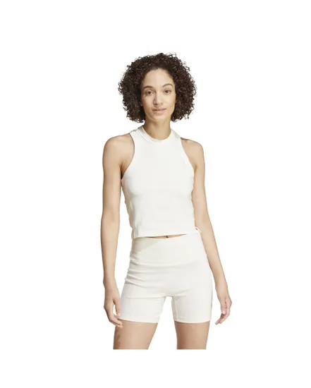 Débardeur Femme W LNG RIB TOP Blanc