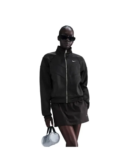 Sweat zip à capuche Femme W NSW NK WR POLY KNIT JKT Noir